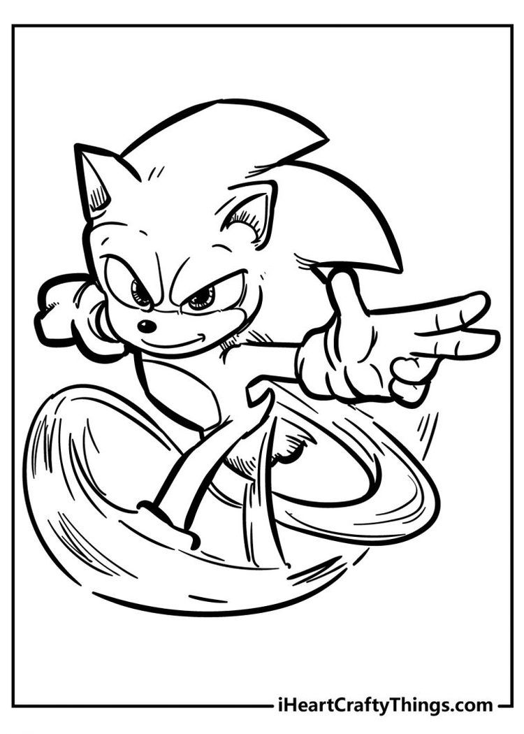 Brand New Sonic The Hedgehog Coloring Page. Hedgehog Colors, Coloring