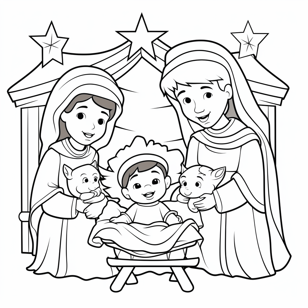 Nativity Of Jesus Coloring Pages Coloring Nation