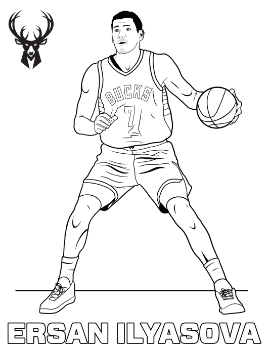 Milwaukee Bucks Coloring Pages Coloring Nation