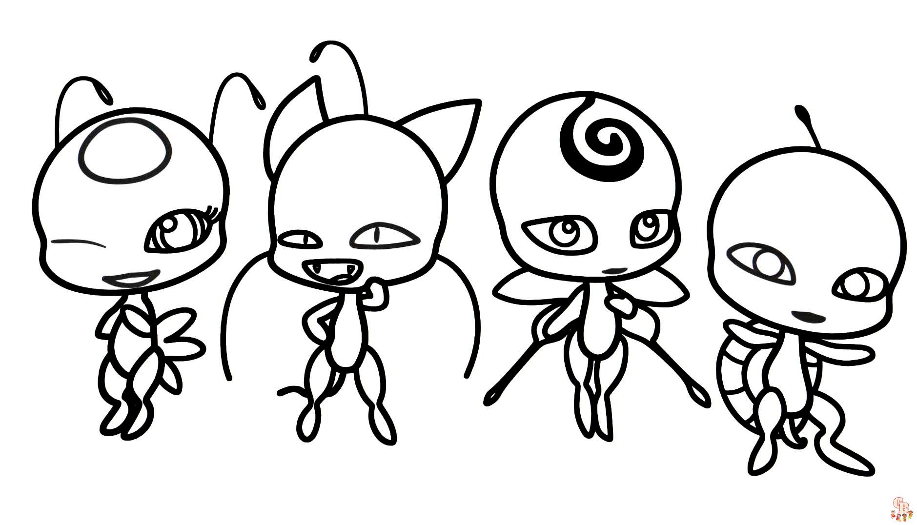 Free Kwami Miraculous Ladybug Coloring Page Coloring Nation