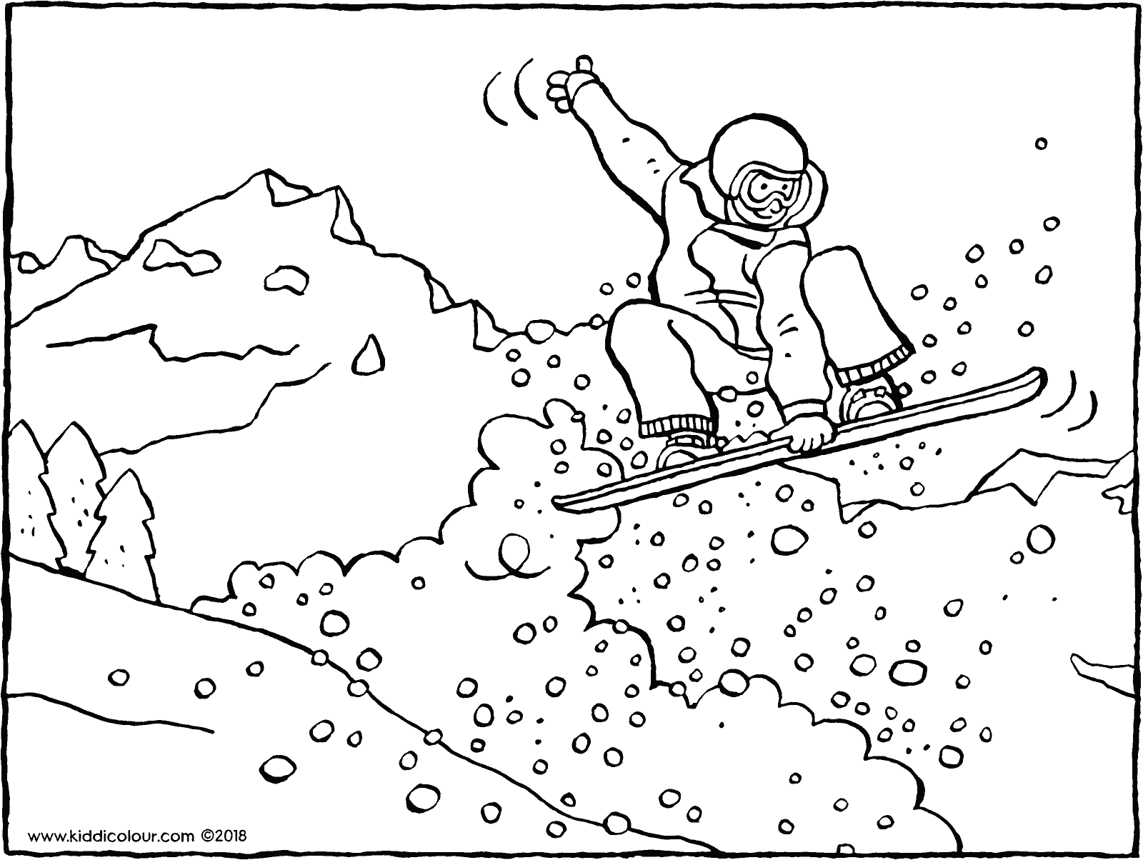 Snowboarding Coloring Pages Coloring Nation