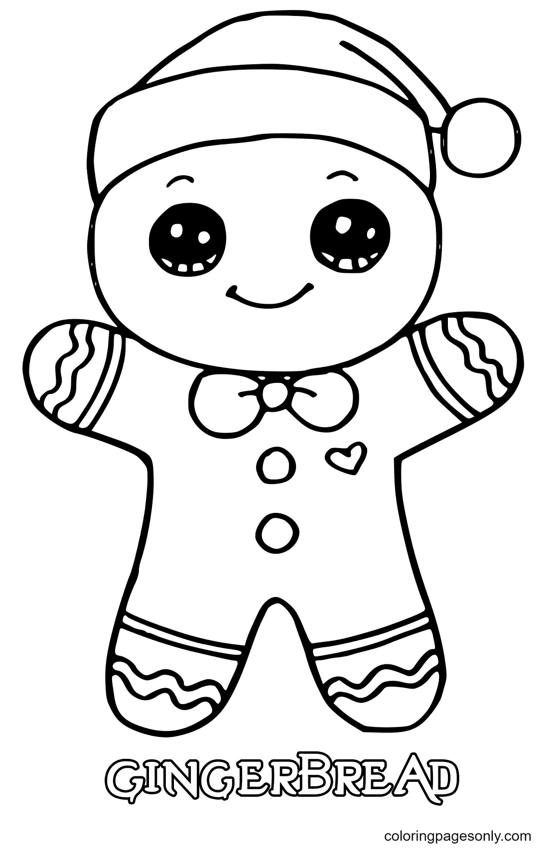Gingerbread Man Coloring Page Page For Kids And Adults Coloring Nation