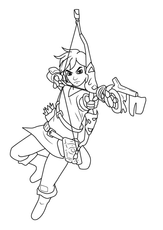 The Legend Of Zelda Breath Of The Wild Coloring Pages Coloring Nation