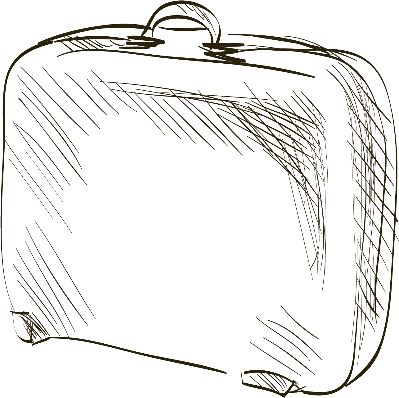 Luggage Png Vector Suitcase Drawing Transparent Background Coloring Nation