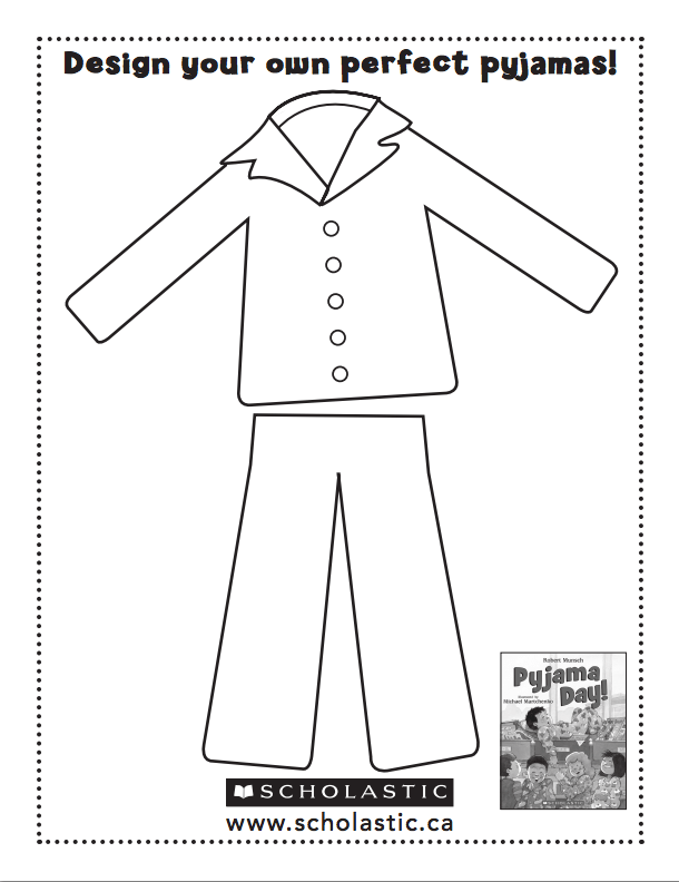 Pajamas Coloring Page - Coloring Nation