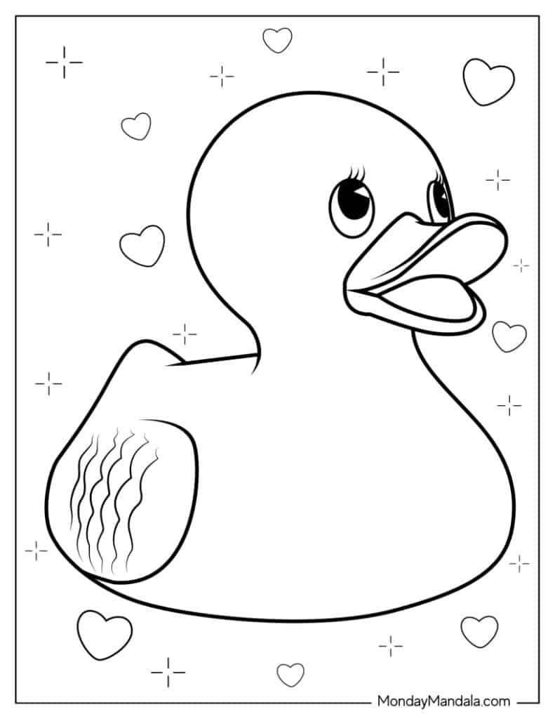 Cute Ducks Coloring Pages Coloring Nation