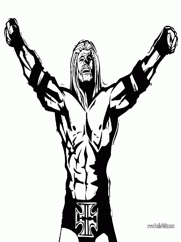 Wwe Triple H Coloring Pages Coloring Nation