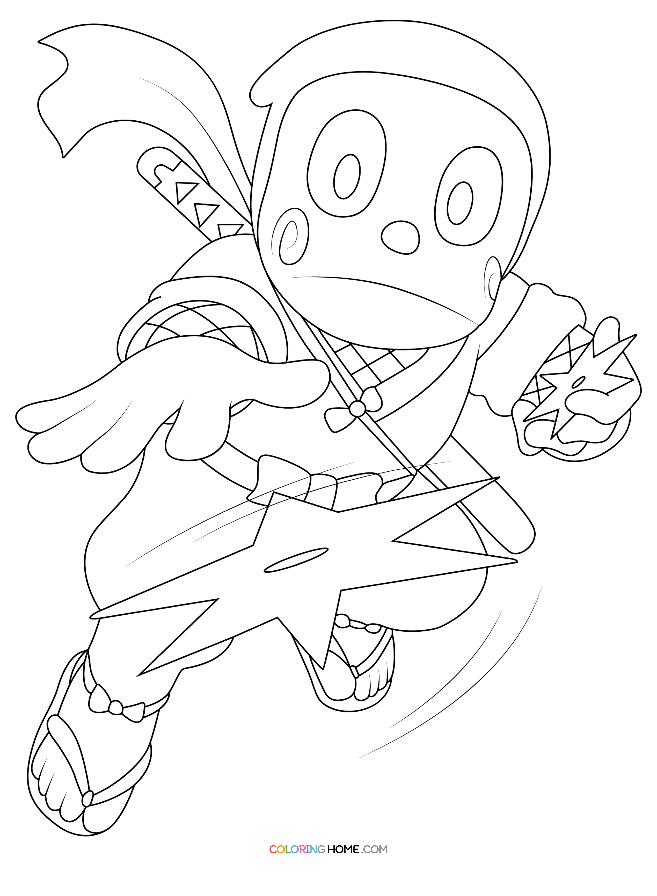 Ninja Star Coloring Pages Coloring Nation