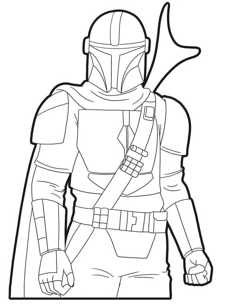 Mando Coloring Pages - Coloring Nation