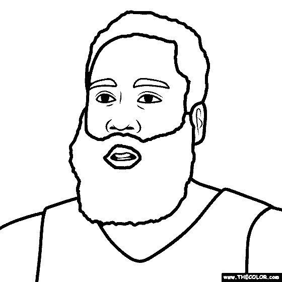 James Harden Coloring Page Coloring Nation