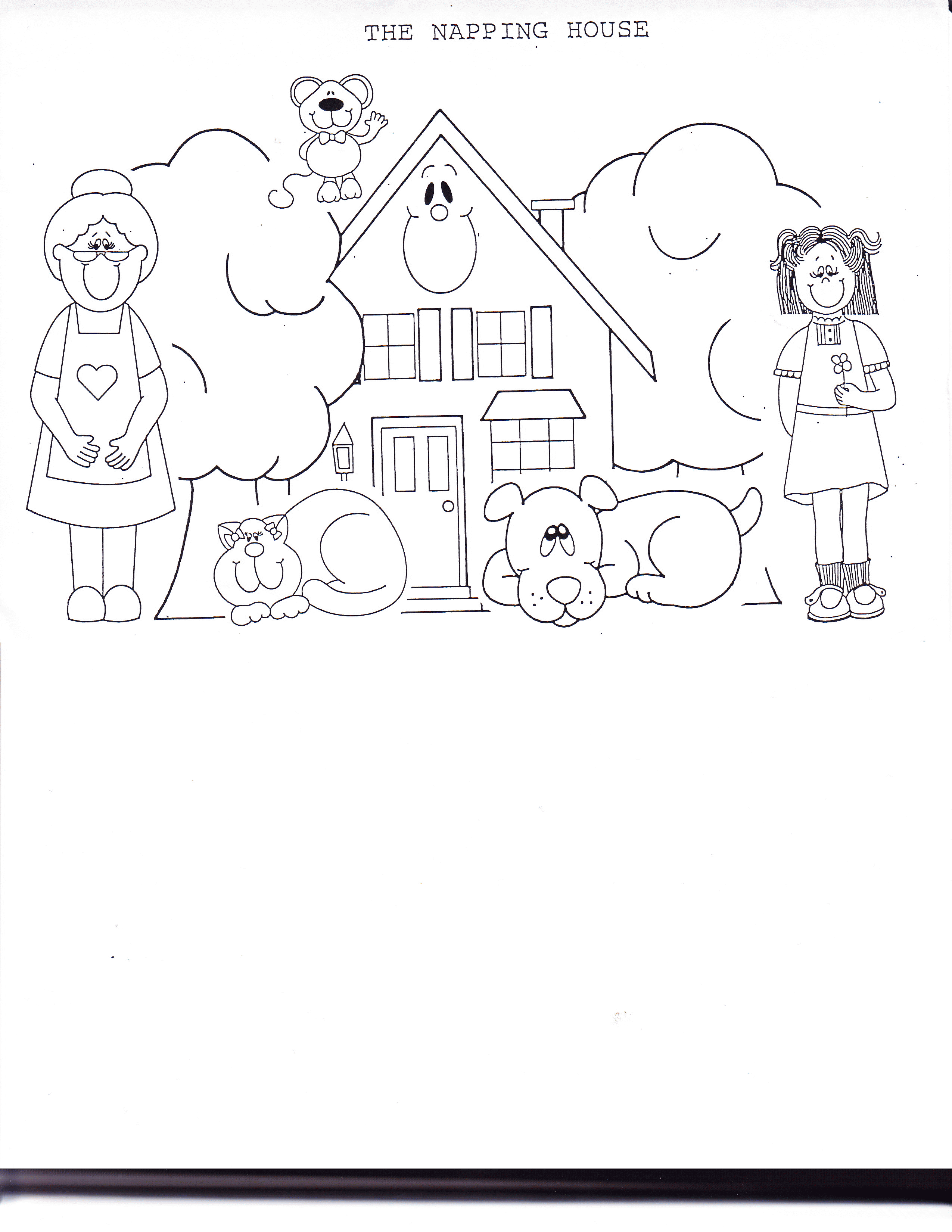 The Napping House Coloring Pages Coloring Nation