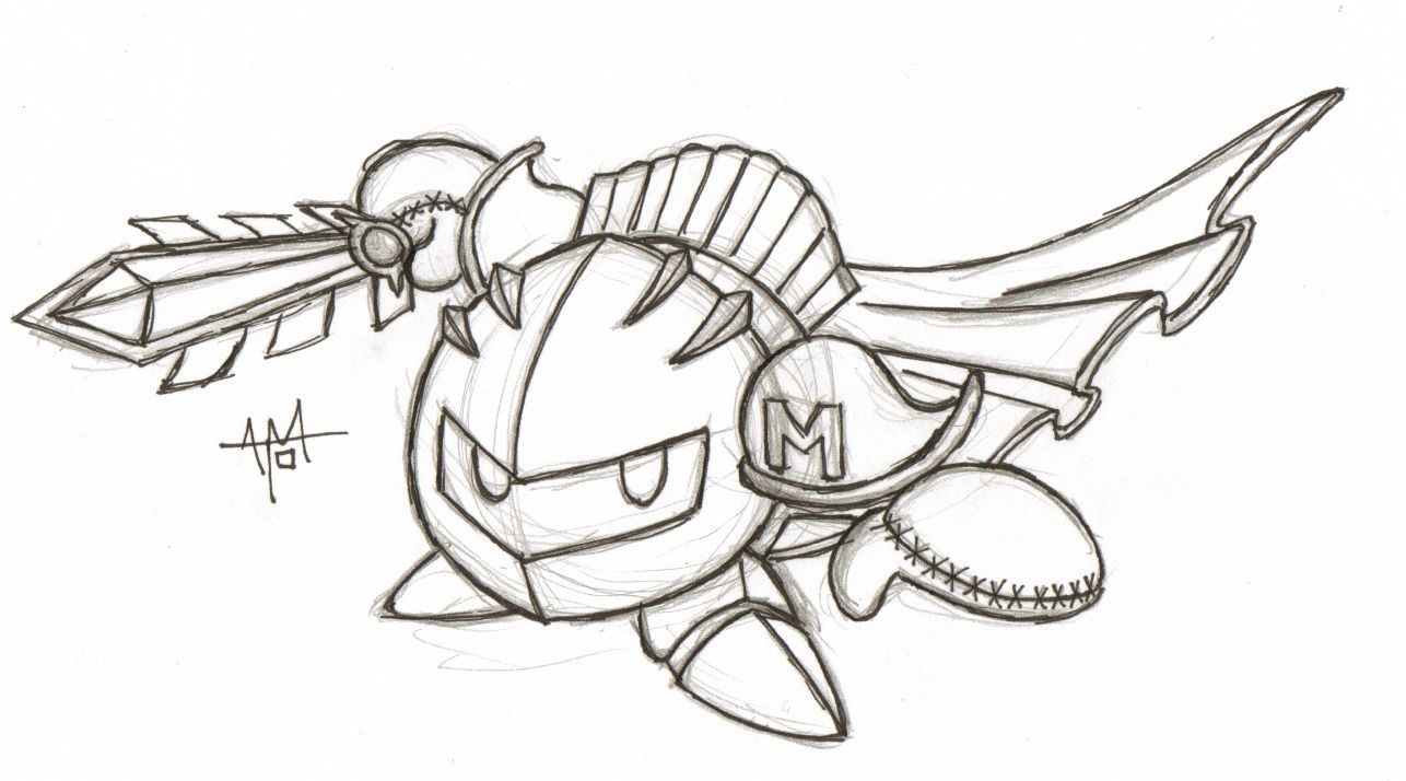 Kirby Coloring Pages Meta Knight Coloring Nation