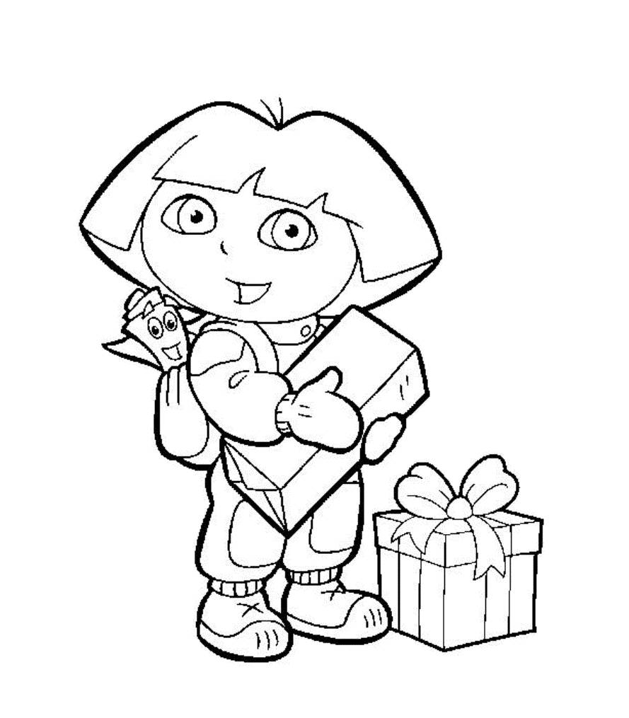 Dora The Explorer Map Coloring Pages Coloring Nation