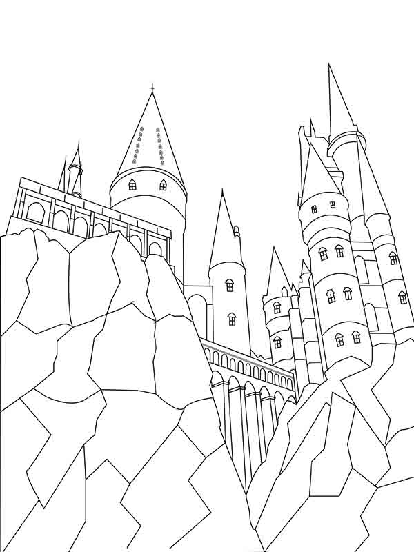 Hogwarts Castle Coloring Pages Coloring Nation