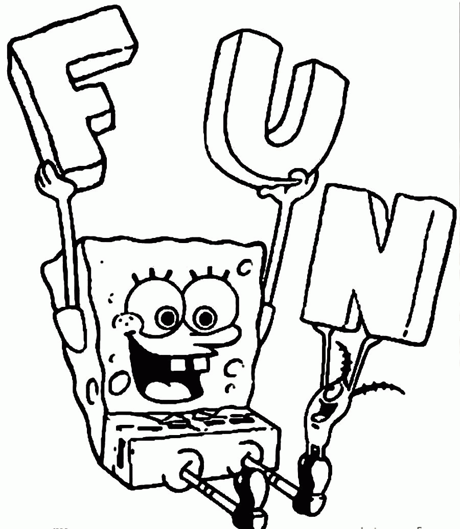 Coloring Page For Kids Spongebob Hunting Eggs Easter Easter Coloring