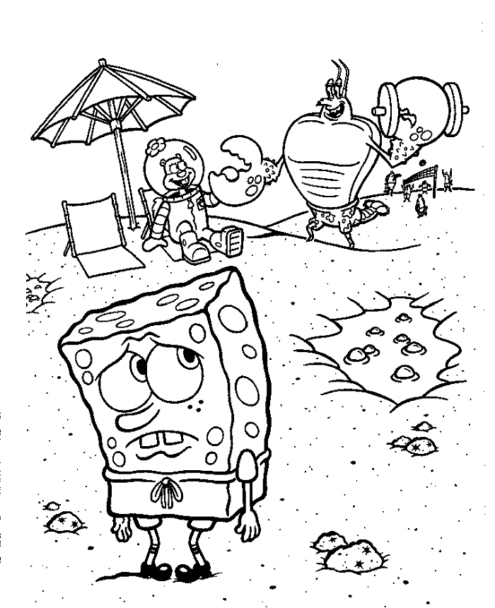Sad Spongebob Coloring Page To Print Sad Spongebob Coloring Page