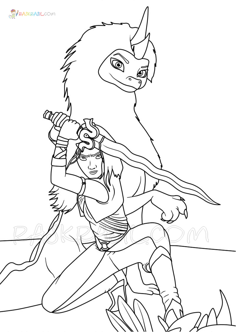Raya And The Last Dragon Coloring Page. New Image Free Printable