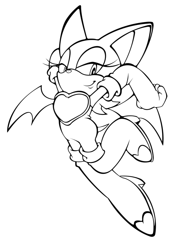 Rouge The Bat Coloring Pages Coloring Nation
