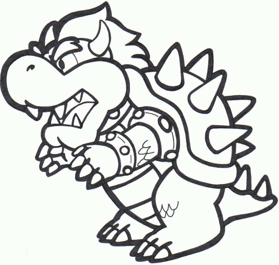 Bowser Printable Coloring Pages Coloring Nation