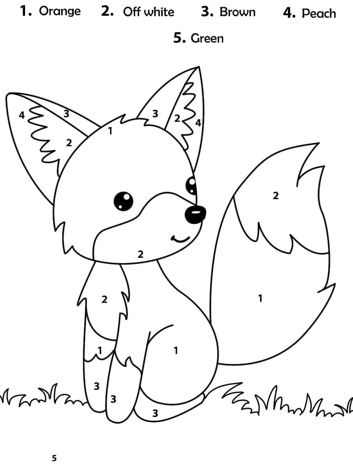 Ladybug Color by Number Coloring Pages