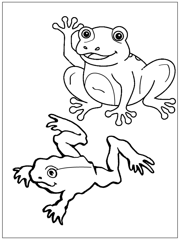 Jumping Frog Coloring Pages