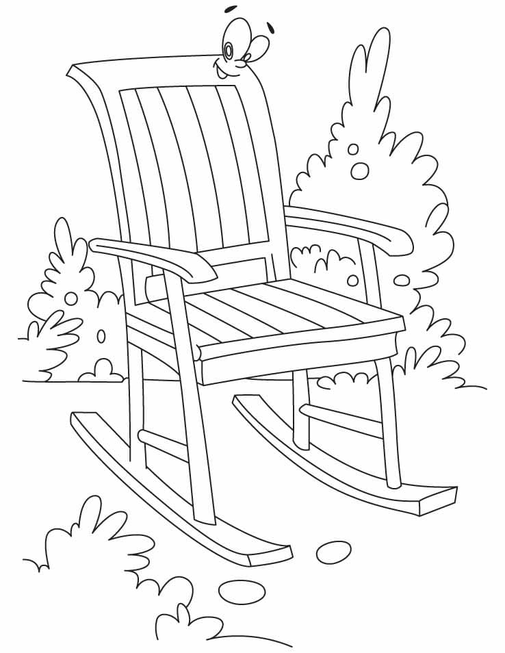 Cartoon Rocking Chair Coloring Page Free Printable Coloring Pages for