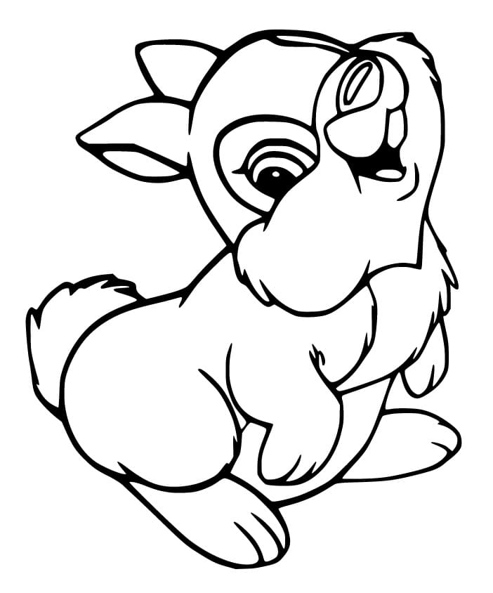 Friendly Thumper Coloring Page Free Printable Coloring Pages for Kids