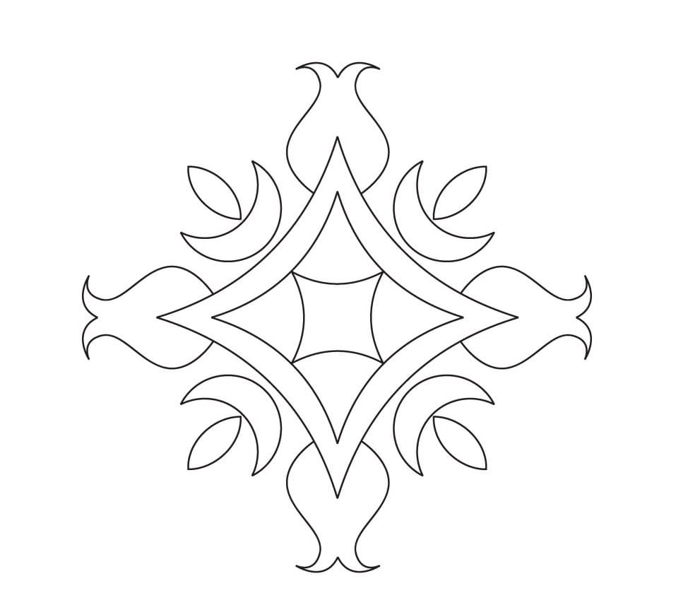 Rangoli Coloring Pages - Free Printable Coloring Pages for Kids