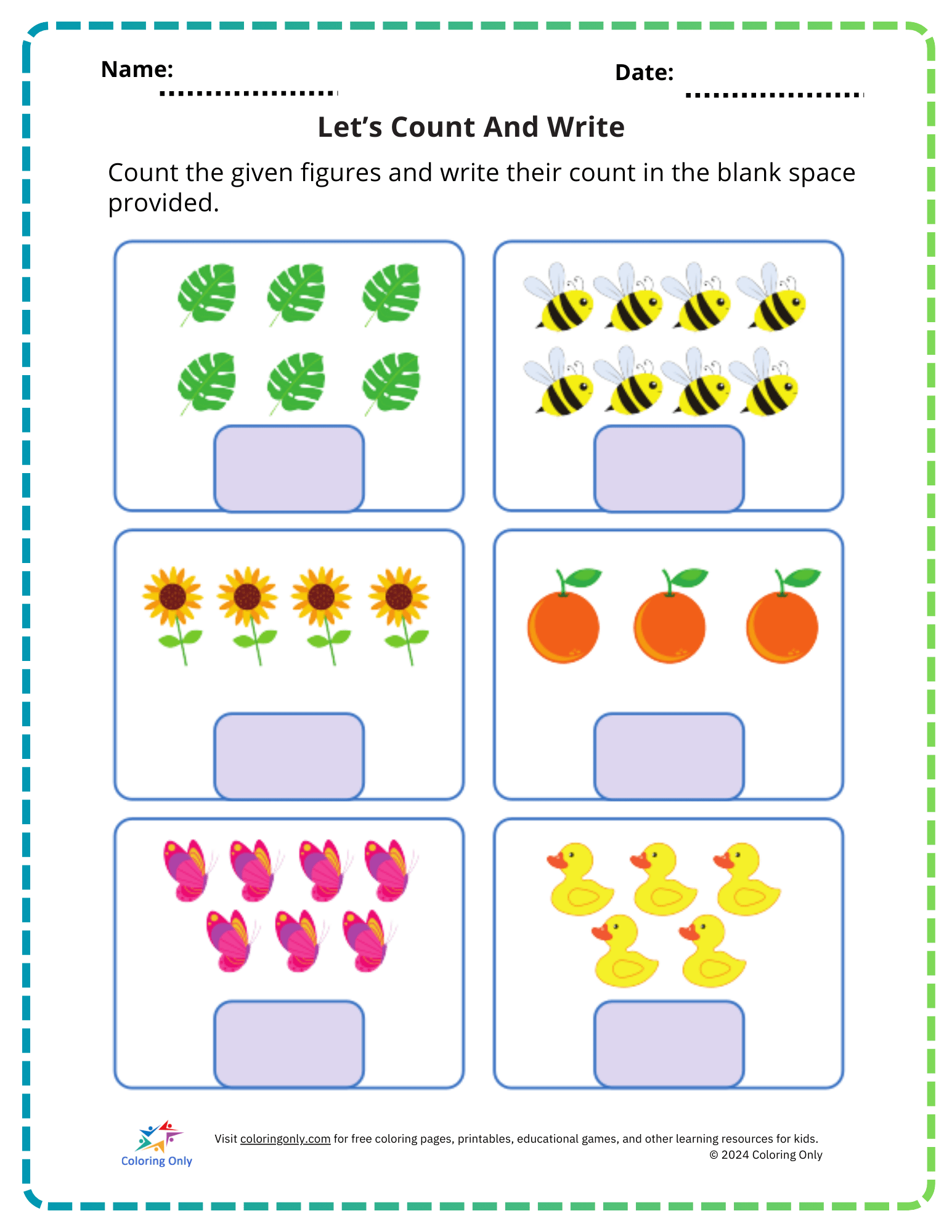 Printable worksheet template