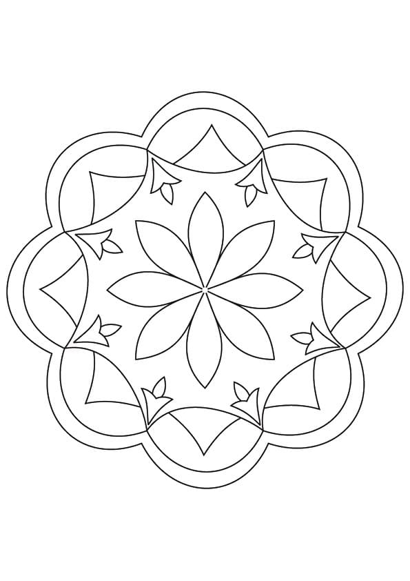 Rangoli Coloring Pages - Free Printable Coloring Pages for Kids