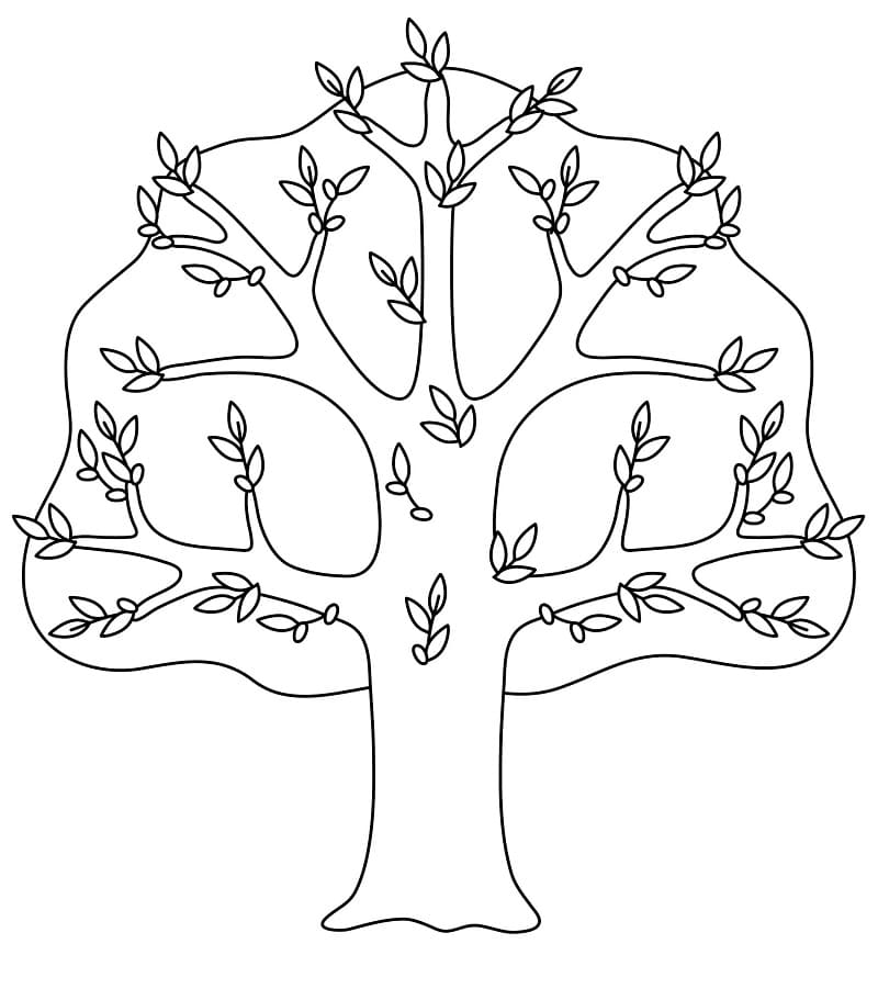 Spring Tree Coloring Pages
