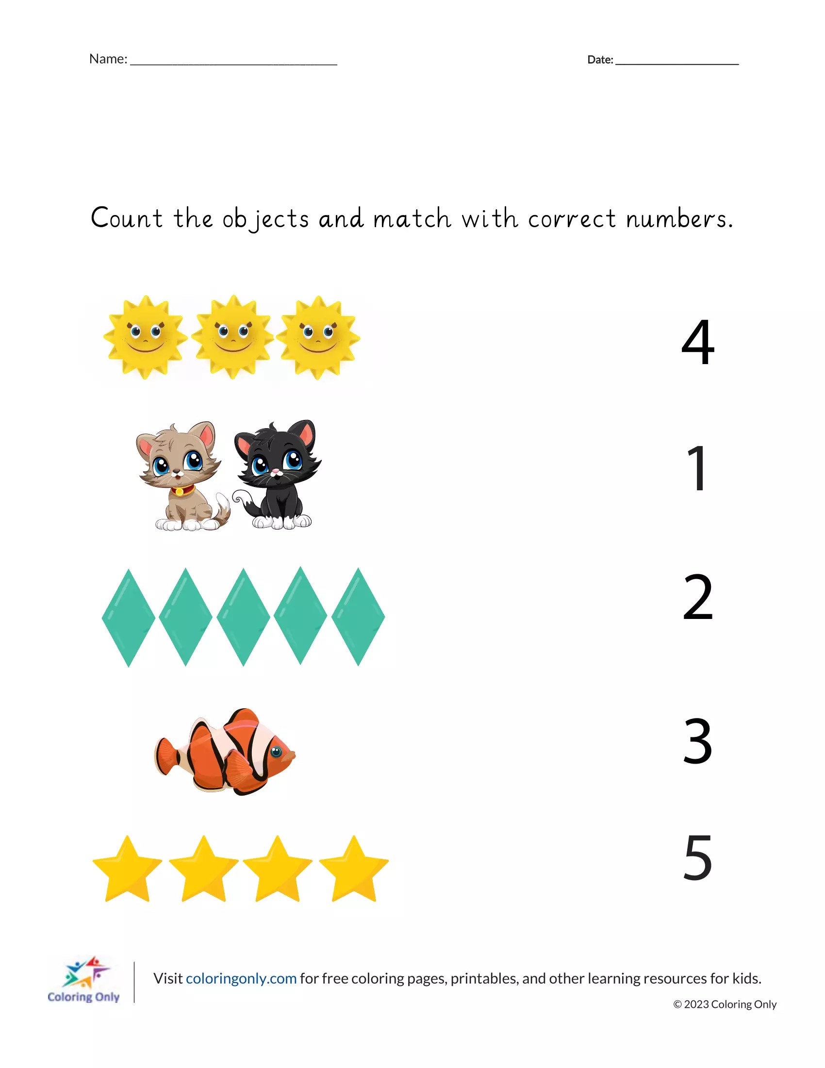 Count the Objects and Match