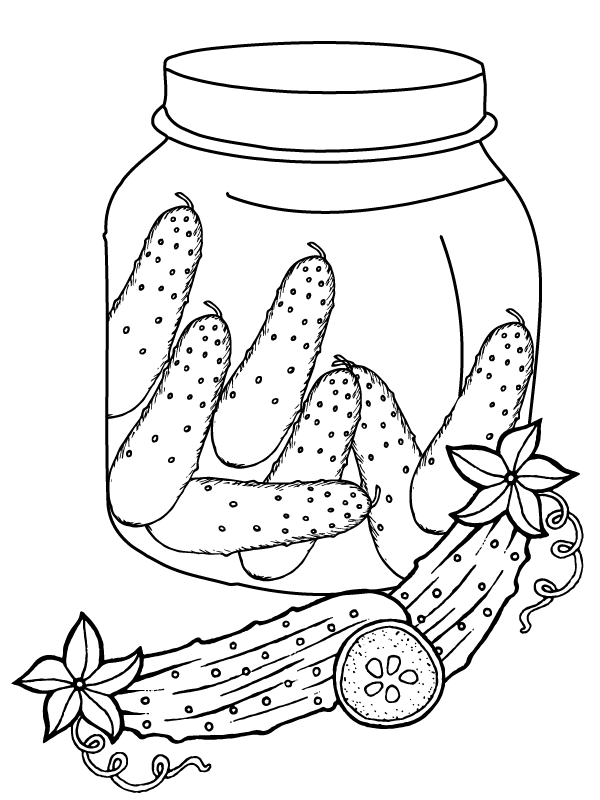 Pickle Coloring Page