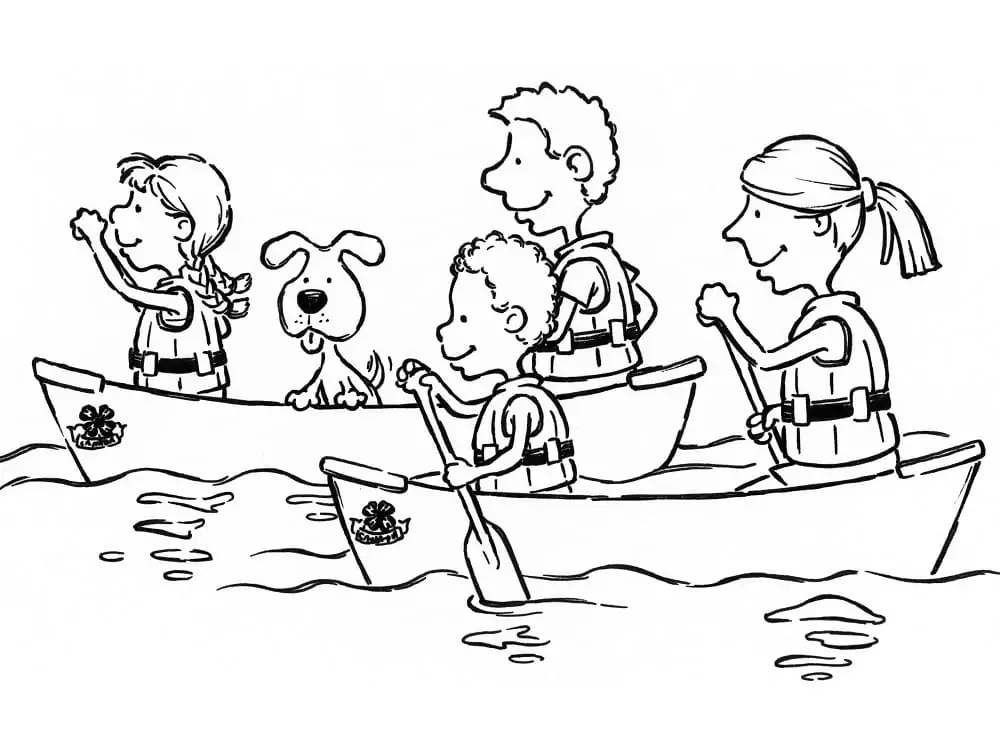Boy Rowing Coloring Page Free Printable Coloring Pages for Kids