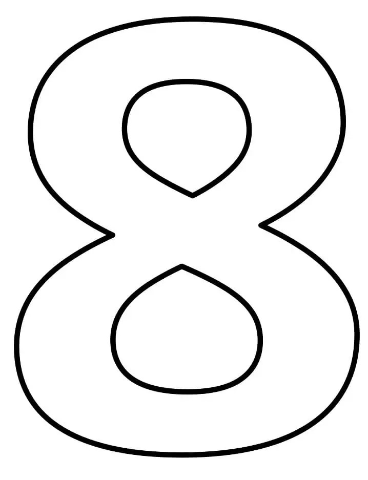 Number 8 Coloring Page