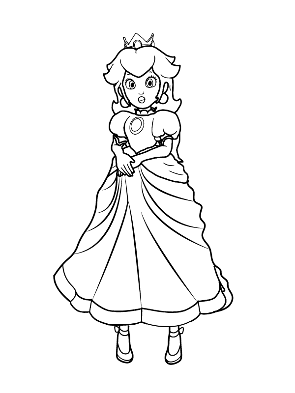 celestial Princess Peach Coloring Page Coloring Pages