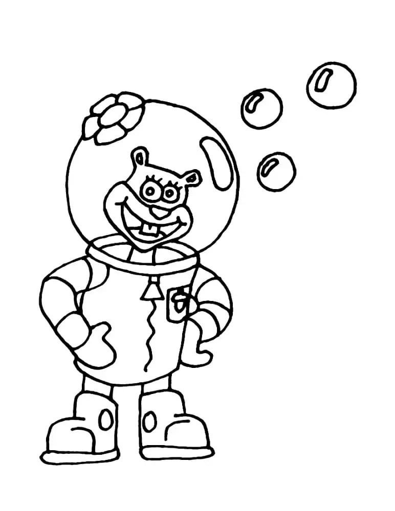 Angry Sandy Cheeks Coloring Page Free Printable Coloring Pages for Kids