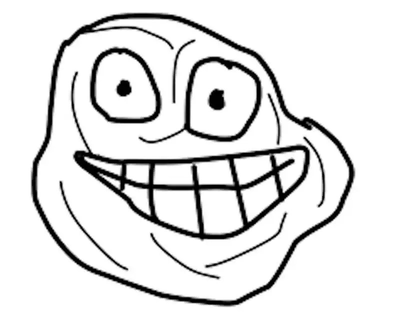 Troll Face Coloring Page