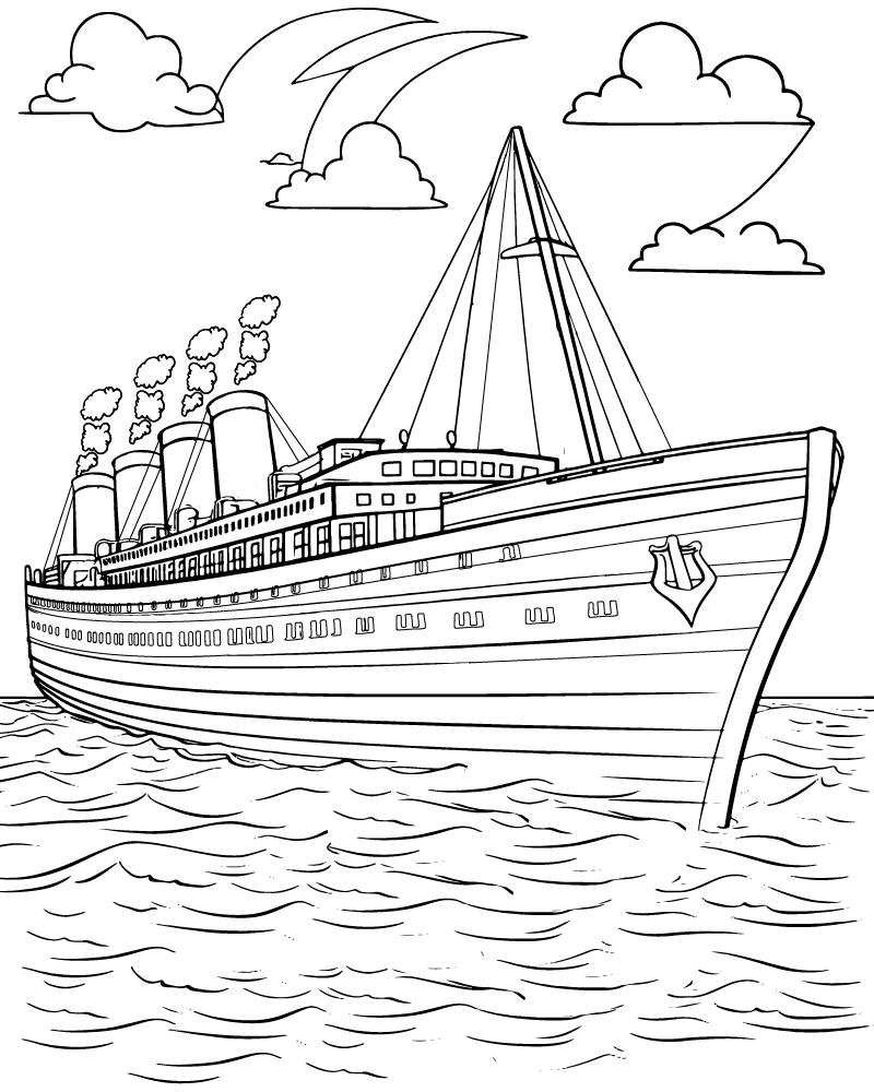 Titanic Coloring Page