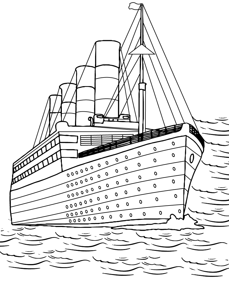 Titanic Coloring Page