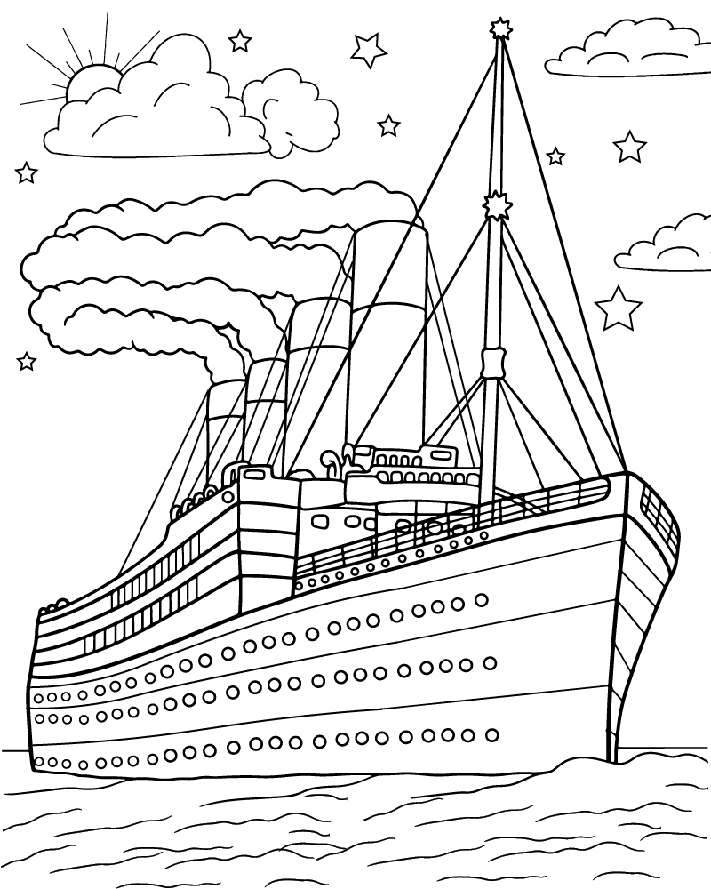 Titanic Coloring Page
