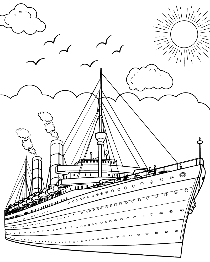 Titanic Coloring Page
