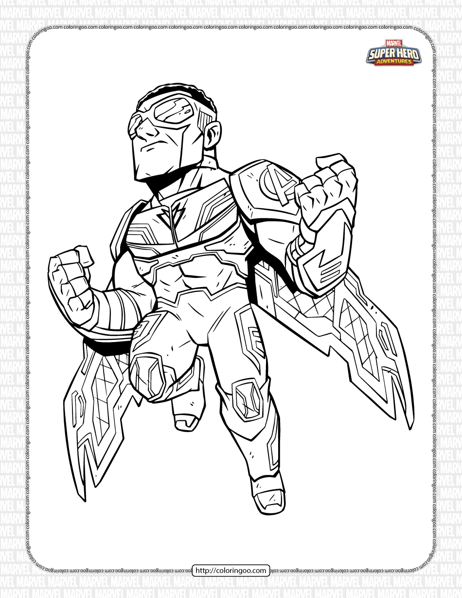 Marvel Falcon Pdf Coloring Pages