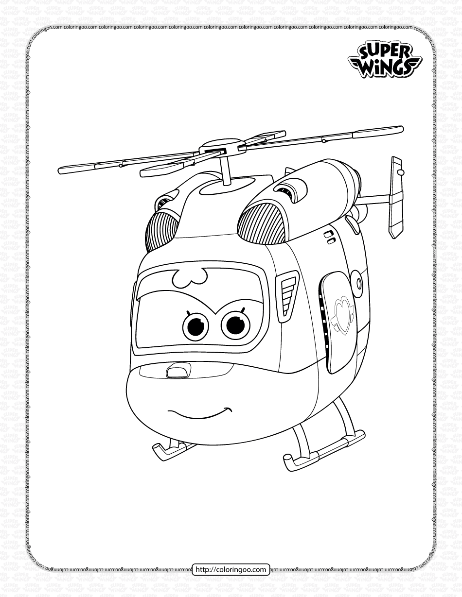 Super Wings Dizzy Pdf Coloring Pages