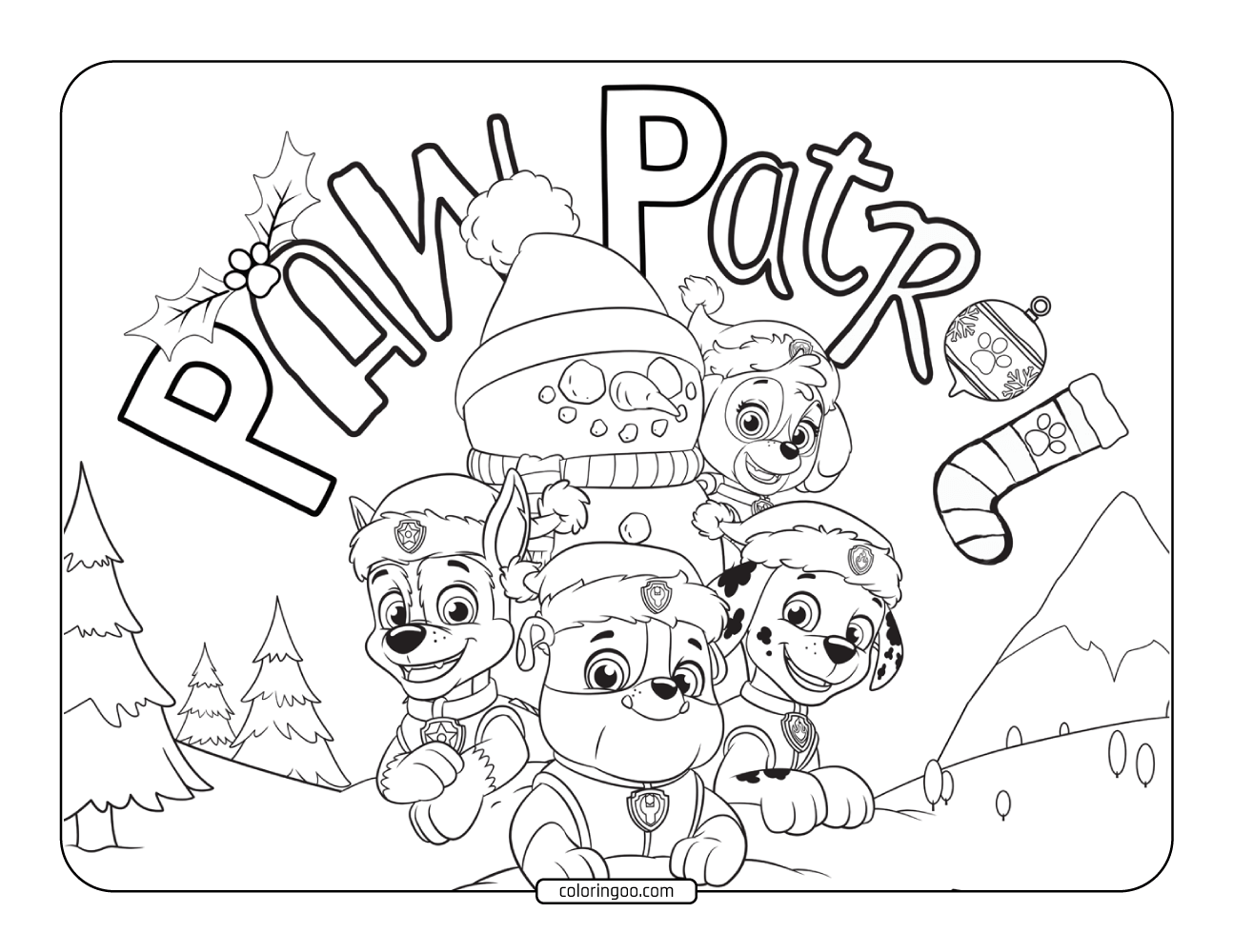 Paw Patrol Coloring Pages Free Printable Printable Paw Patrol Marshall