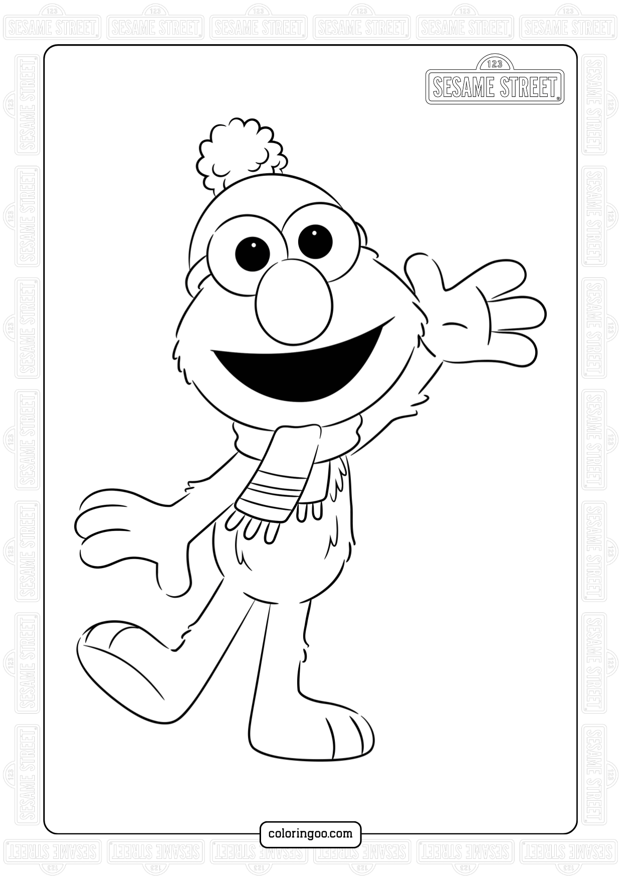 Elmo Para Colorir