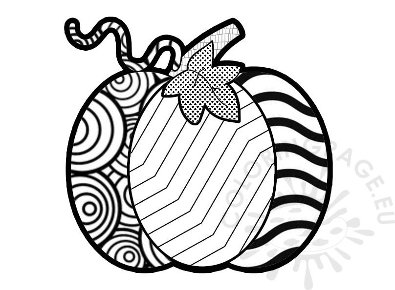 Pumpkin zentangle free printable Coloring Page