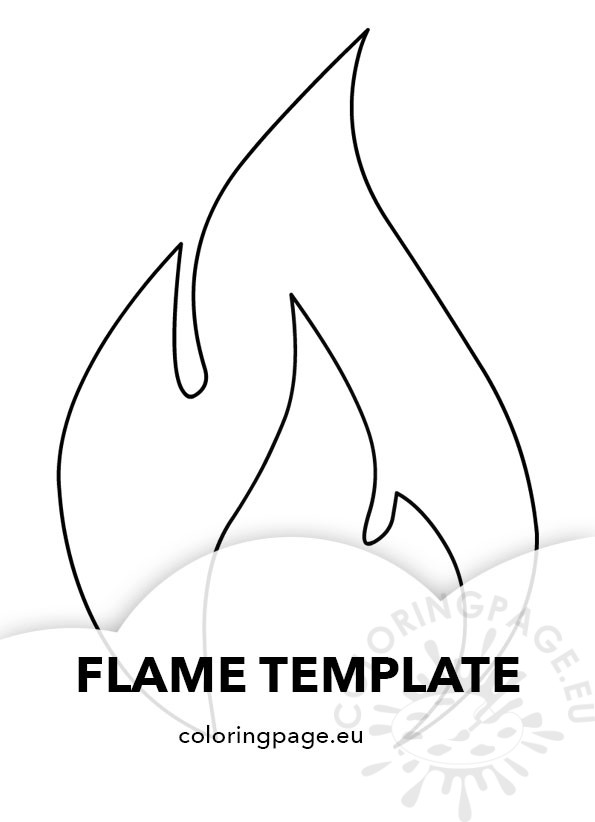 Flame template Coloring Page