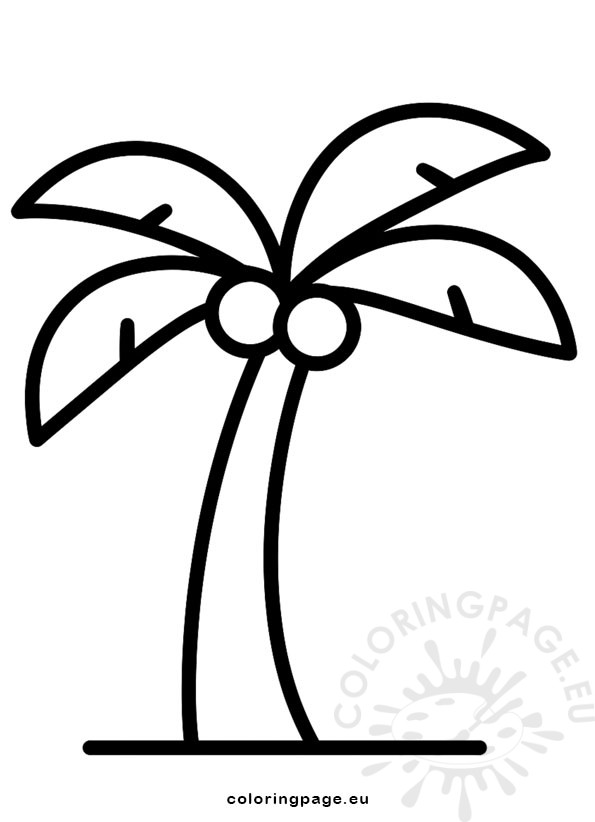 Simple palm tree Coloring Page
