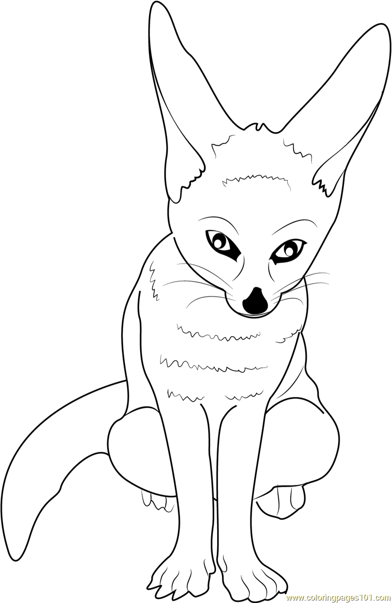 Fox Coloring Page
